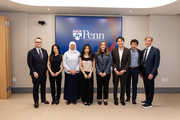 The prize winners with President J. Larry Jameson and Provost John L. Jackson Jr.